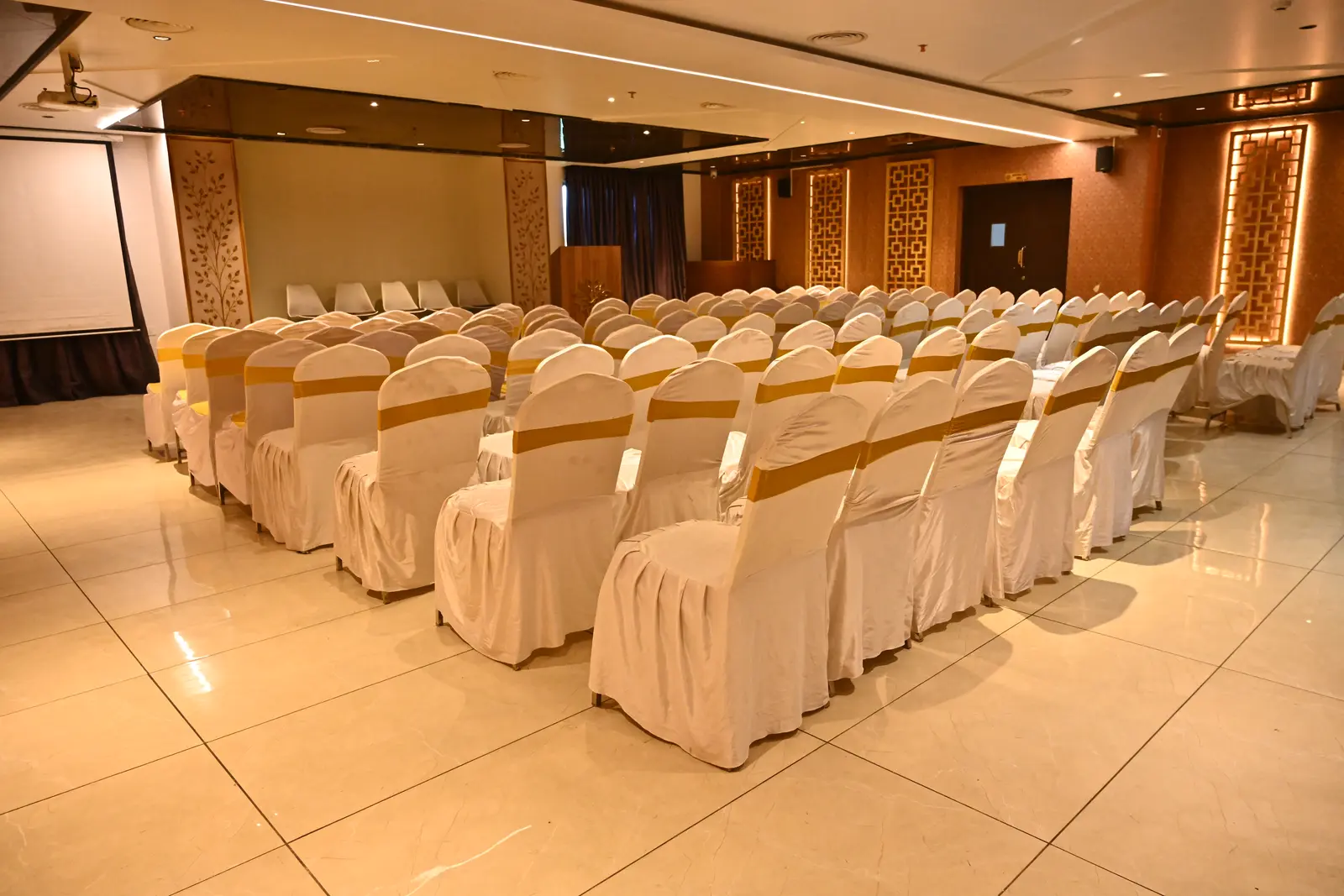Banquet hall at Hotel Varnika Grand